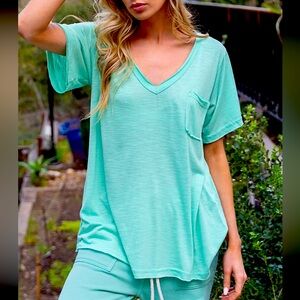 POL Green Oversized Relaxed T-Shirt